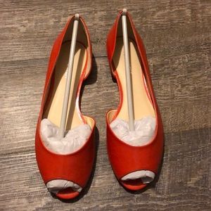 NIB Nine West Orange Bacheloret Ballet flats